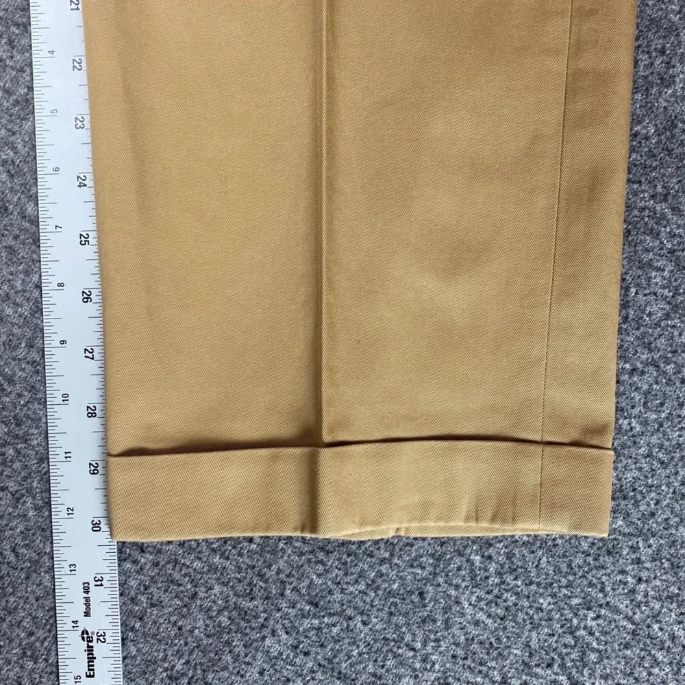 Brooks Brothers Country Club Mens‎ 34x30 Khaki Pleated Cuffed Cotton Chino Pants